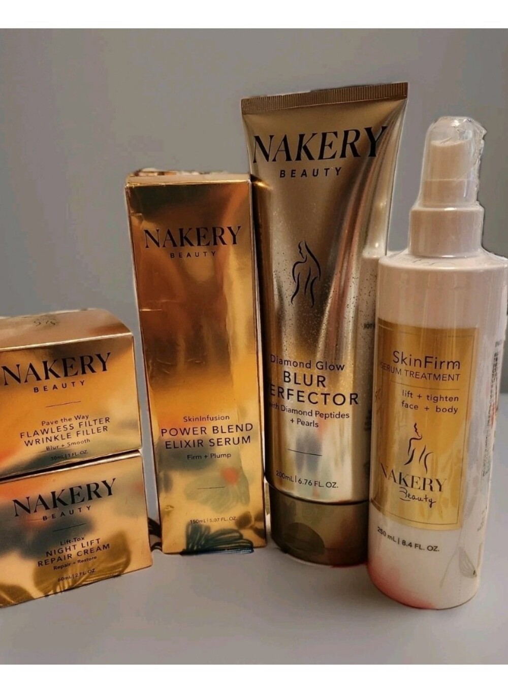Nakery Beauty Lot 5 Pcs Night Lift Wrinkle Fill Serum Blur Perfect Firm